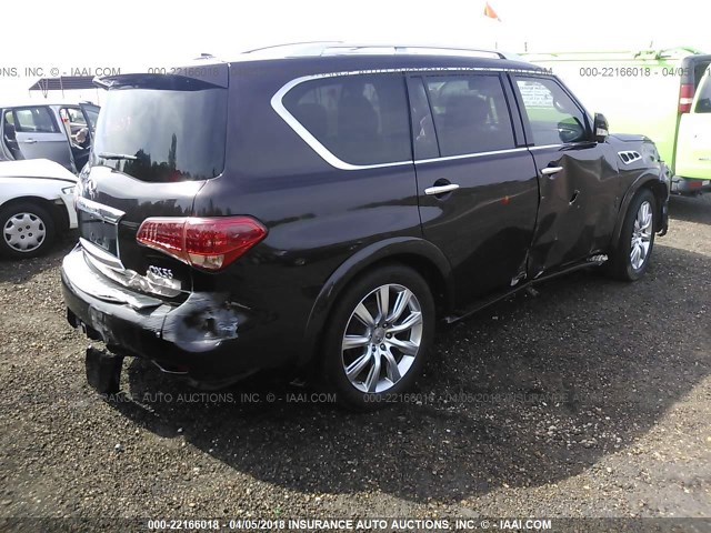 JN8AZ2ND6D9730275 - 2013 INFINITI QX56 Dark Brown photo 4