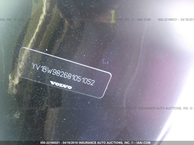 YV1BW982681051052 - 2008 VOLVO V70 3.2 BLACK photo 9