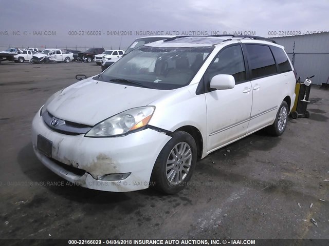 5TDBK22C27S002457 - 2007 TOYOTA SIENNA XLE/XLE LIMITED WHITE photo 2