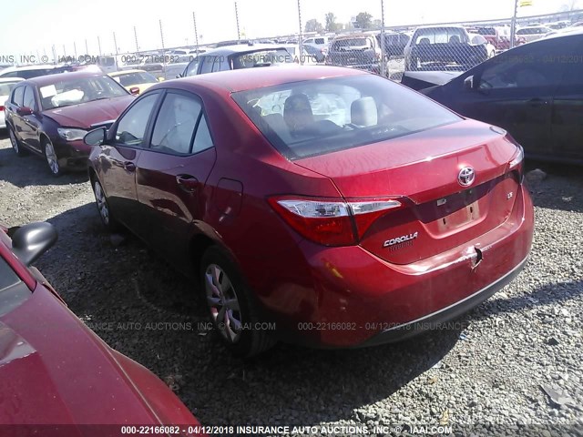 5YFBURHE5FP285360 - 2015 TOYOTA COROLLA L/LE/LE PLS/PRM/S/S PLS RED photo 3