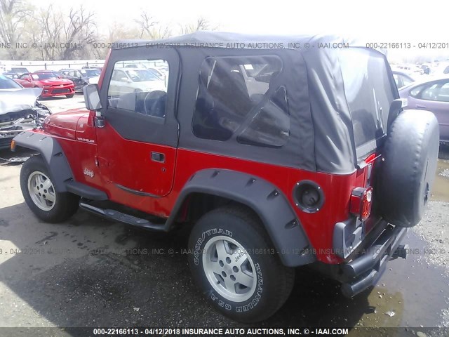 1J4FY29P7VP484255 - 1997 JEEP WRANGLER / TJ SE RED photo 3