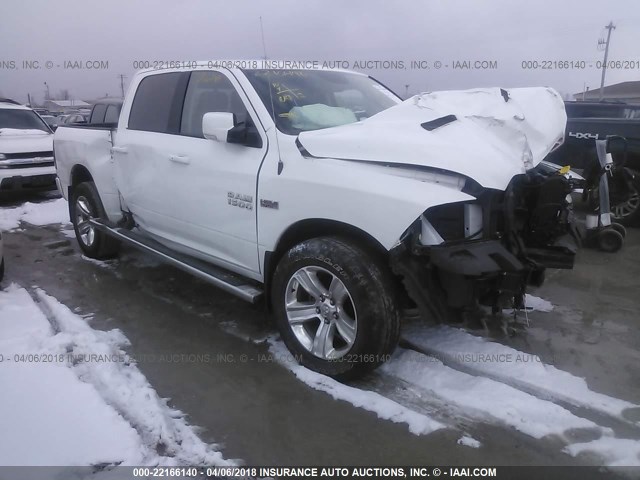 1C6RR7MT9FS539411 - 2015 RAM 1500 SPORT WHITE photo 1