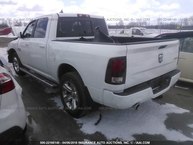 1C6RR7MT9FS539411 - 2015 RAM 1500 SPORT WHITE photo 3