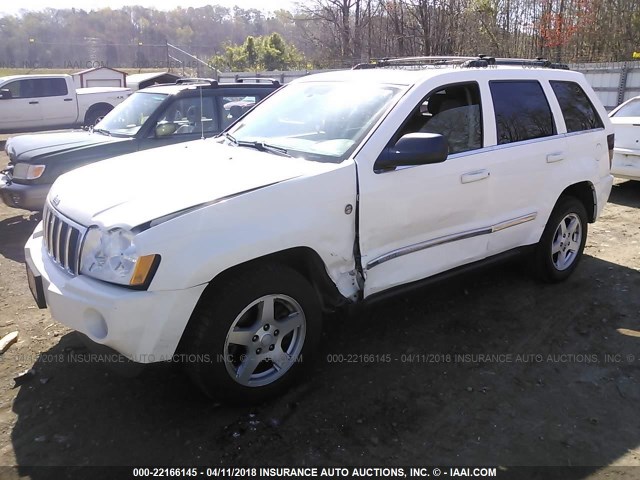 1J8HR58NX5C729840 - 2005 JEEP GRAND CHEROKEE LIMITED WHITE photo 2