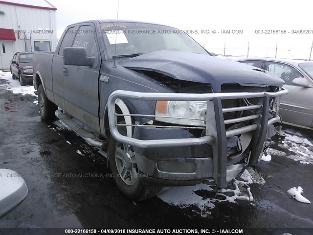 1FTPX14575FA26492 - 2005 FORD F150 BLUE photo 1