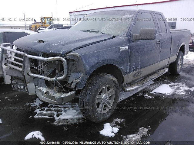 1FTPX14575FA26492 - 2005 FORD F150 BLUE photo 2