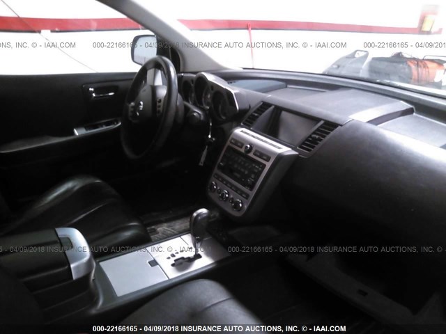 JN8AZ08W16W518616 - 2006 NISSAN MURANO SL/SE/S SILVER photo 5