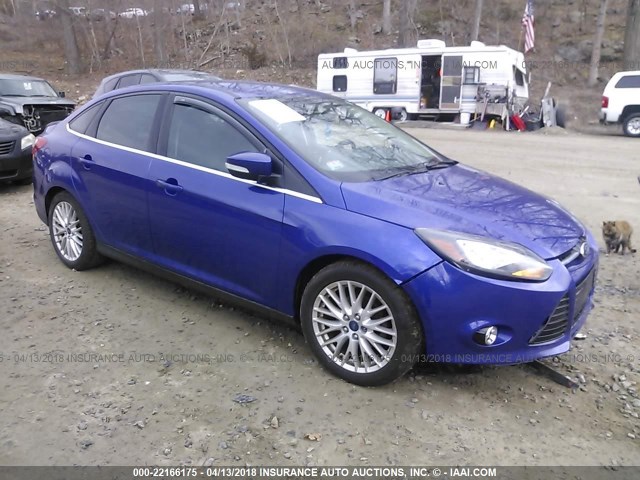 1FADP3J23EL291295 - 2014 FORD FOCUS TITANIUM BLUE photo 1