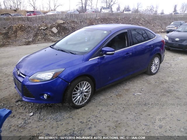 1FADP3J23EL291295 - 2014 FORD FOCUS TITANIUM BLUE photo 2