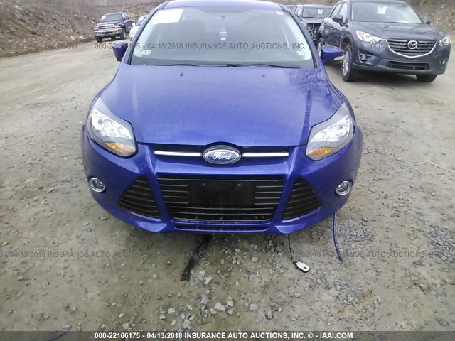 1FADP3J23EL291295 - 2014 FORD FOCUS TITANIUM BLUE photo 6