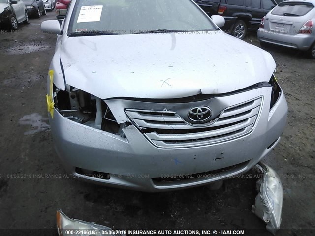4T1BE46K39U288219 - 2009 TOYOTA CAMRY SE/LE/XLE SILVER photo 6