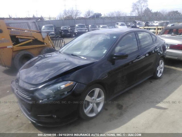 1C3CDFEB3FD363770 - 2015 DODGE DART GT BLACK photo 2