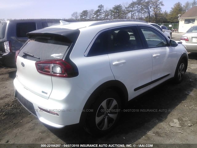 KNDCB3LC9H5053616 - 2017 KIA NIRO FE/LX WHITE photo 4