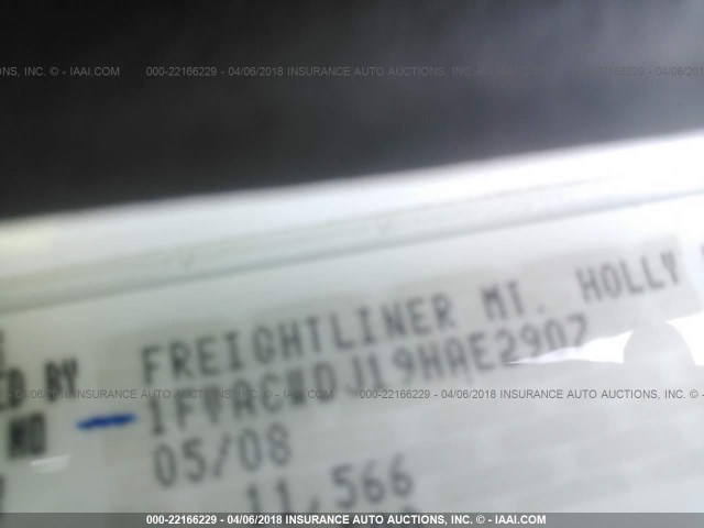 1FVACWDJ19HAE2907 - 2009 FREIGHTLINER M2 106 MEDIUM DUTY WHITE photo 10