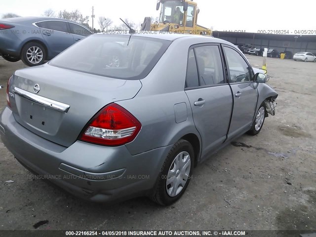 3N1BC1AP2AL393492 - 2010 NISSAN VERSA S/SL SILVER photo 4