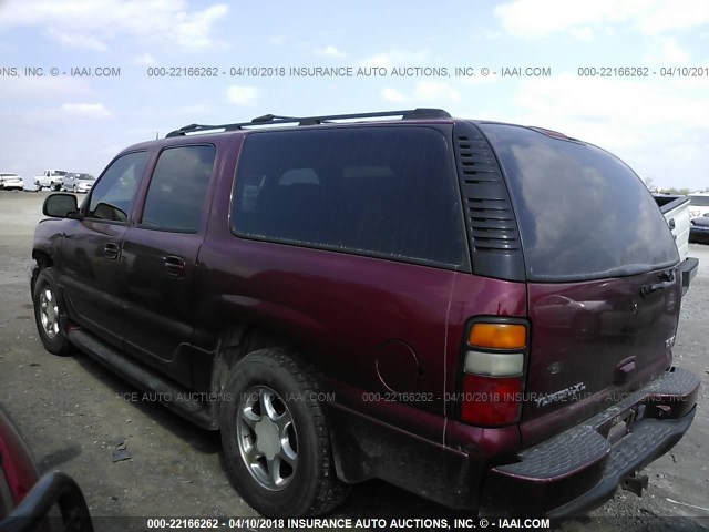 1GKFK66U24J258851 - 2004 GMC YUKON XL DENALI RED photo 3