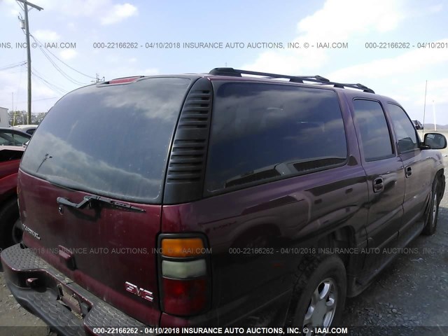 1GKFK66U24J258851 - 2004 GMC YUKON XL DENALI RED photo 4