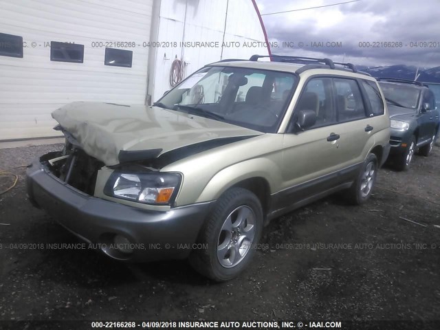 JF1SG65693G758070 - 2003 SUBARU FORESTER 2.5XS მწვანე ფოტო 2