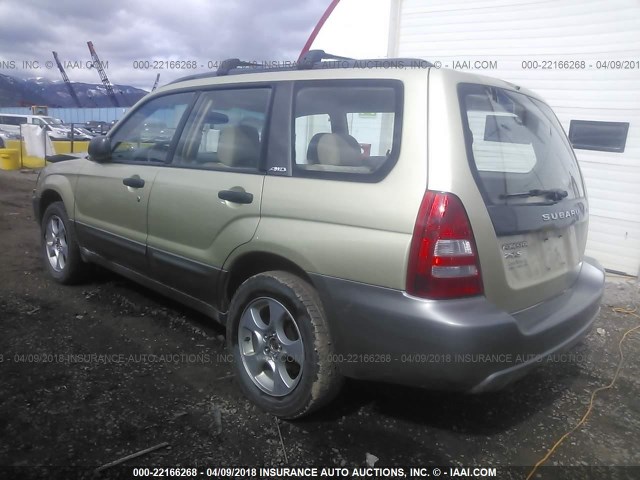 JF1SG65693G758070 - 2003 SUBARU FORESTER 2.5XS მწვანე ფოტო 3