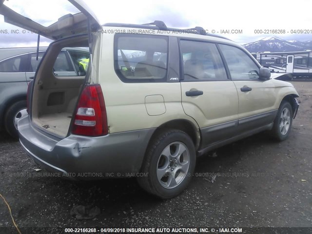 JF1SG65693G758070 - 2003 SUBARU FORESTER 2.5XS GREEN photo 4