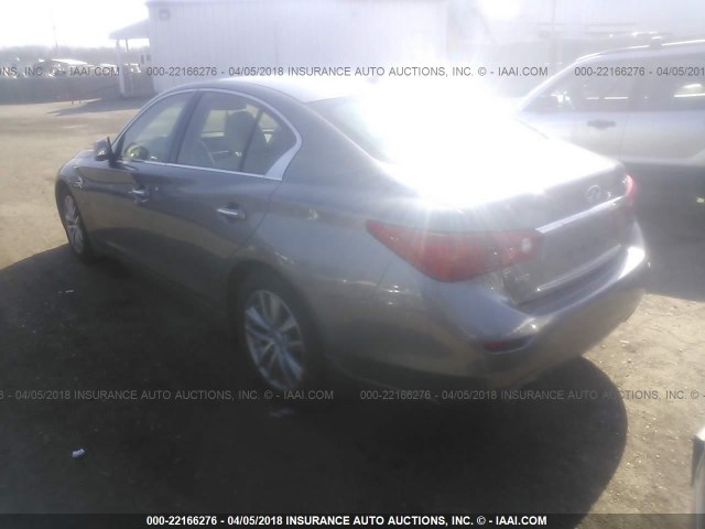 JN1BV7AR0FM414089 - 2015 INFINITI Q50 PREMIUM/SPORT GRAY photo 3