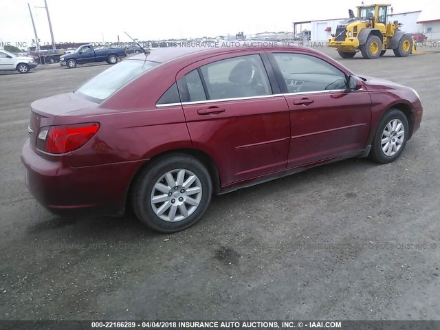 1C3LC46KX7N542535 - 2007 CHRYSLER SEBRING RED photo 4