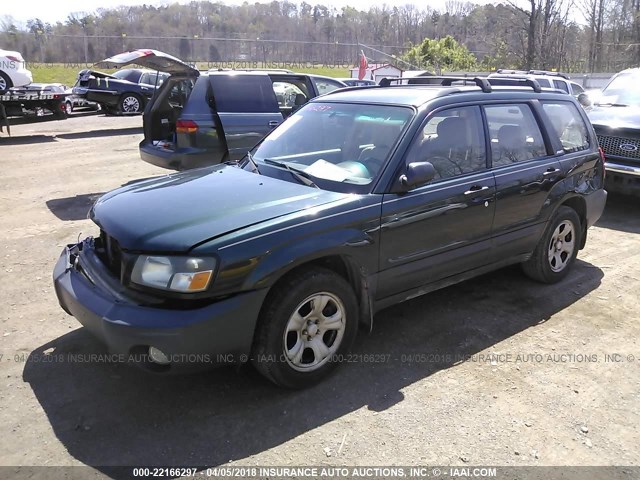 JF1SG63683H731651 - 2003 SUBARU FORESTER 2.5X GREEN photo 2