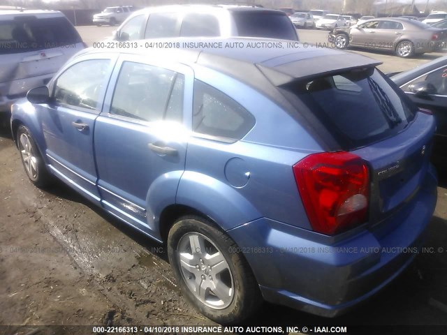 1B3HB48B17D209875 - 2007 DODGE CALIBER SXT BLUE photo 3