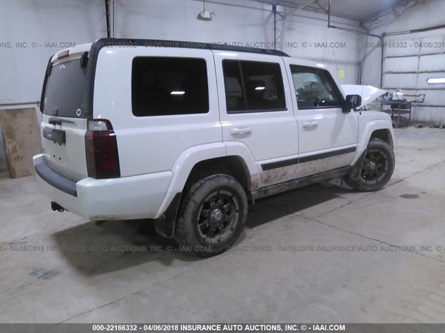 1J8HG48K67C545584 - 2007 JEEP COMMANDER WHITE photo 4