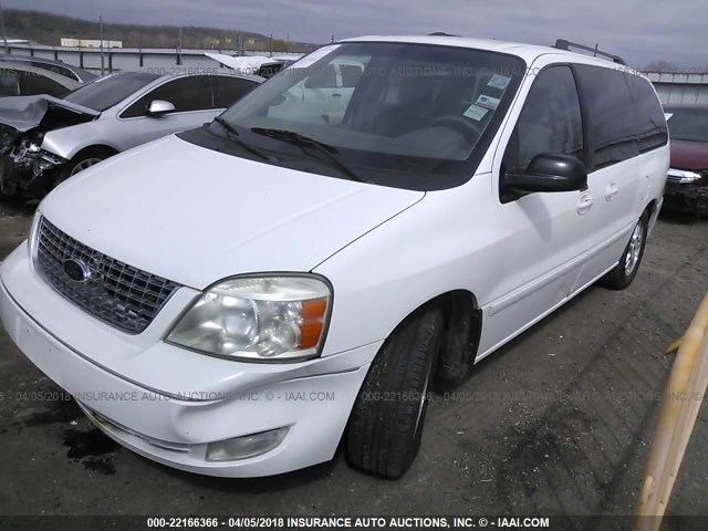 2FMZA52296BA23957 - 2006 FORD FREESTAR SEL WHITE photo 2