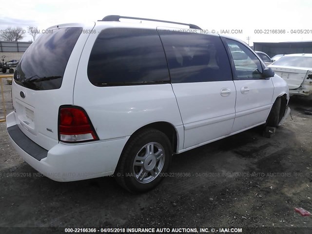 2FMZA52296BA23957 - 2006 FORD FREESTAR SEL WHITE photo 4