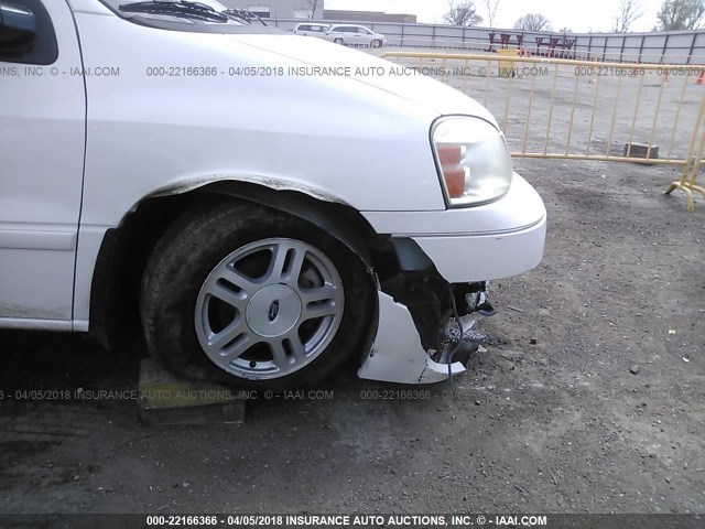 2FMZA52296BA23957 - 2006 FORD FREESTAR SEL WHITE photo 6