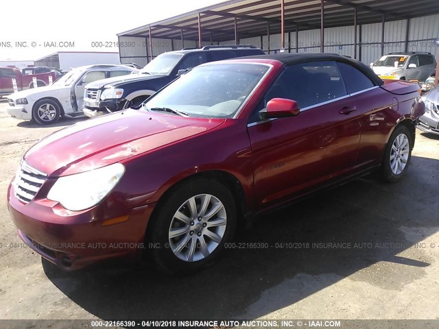 1C3BC5ED7AN148731 - 2010 CHRYSLER SEBRING TOURING RED photo 2