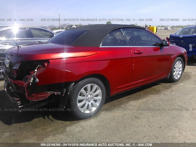 1C3BC5ED7AN148731 - 2010 CHRYSLER SEBRING TOURING RED photo 4