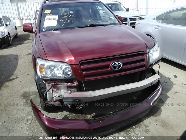 JTEDP21A850087715 - 2005 TOYOTA HIGHLANDER LIMITED BURGUNDY photo 6