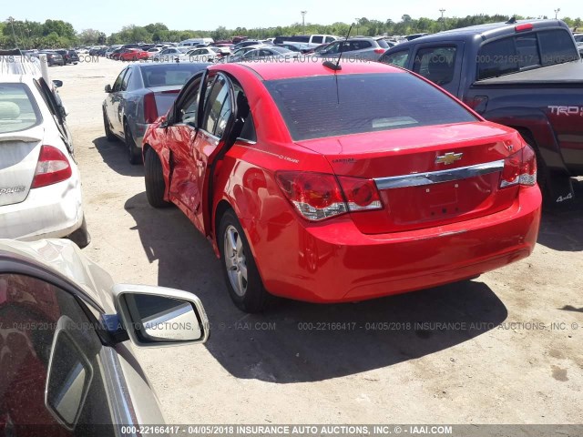 1G1PC5SB9F7155138 - 2015 CHEVROLET CRUZE LT RED photo 3