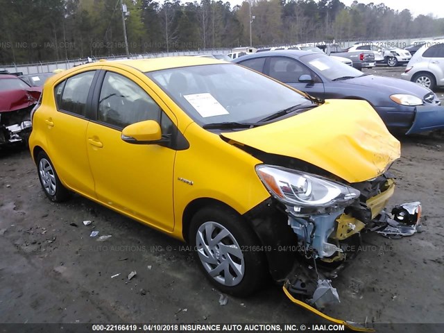 JTDKDTB36F1095737 - 2015 TOYOTA PRIUS C YELLOW photo 1