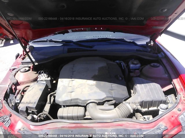 2G1FA1ED1B9135692 - 2011 CHEVROLET CAMARO LS RED photo 10