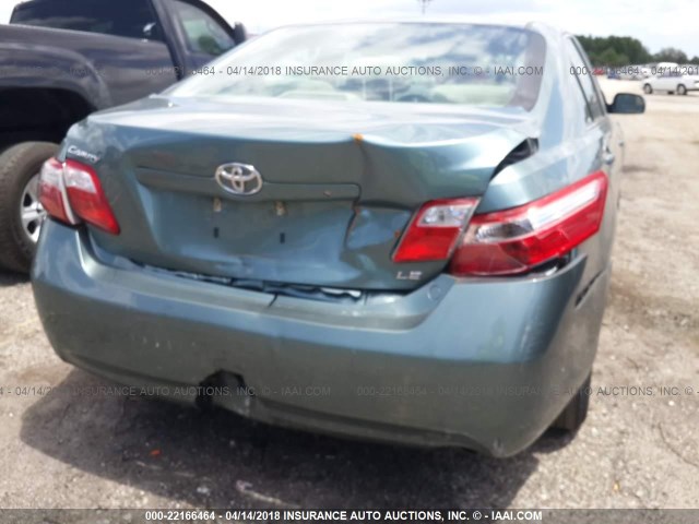 4T1BE46K09U835091 - 2009 TOYOTA CAMRY SE/LE/XLE GREEN photo 6