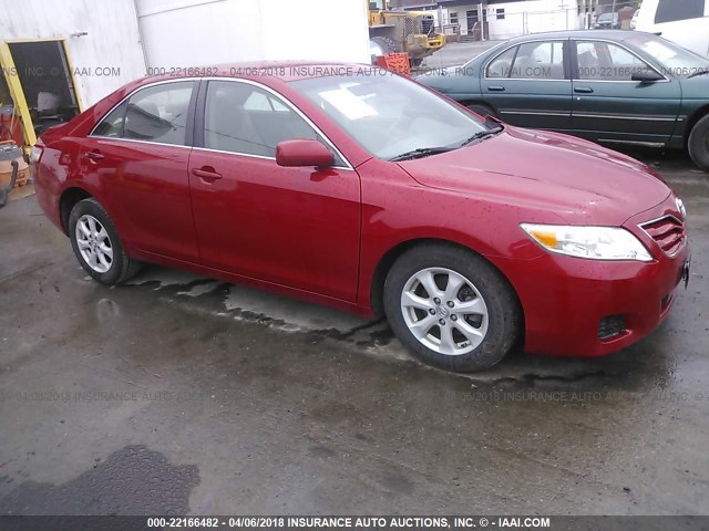 4T4BF3EK0BR203857 - 2011 TOYOTA CAMRY SE/LE/XLE RED photo 1