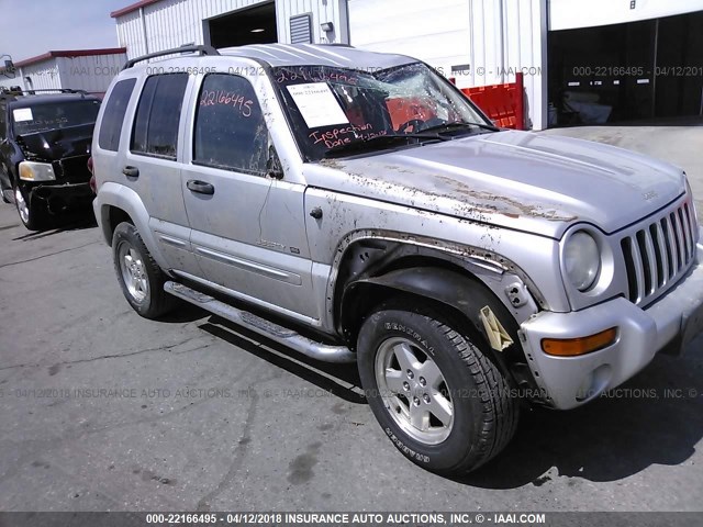 1J4GL58K82W106344 - 2002 JEEP LIBERTY LIMITED SILVER photo 1