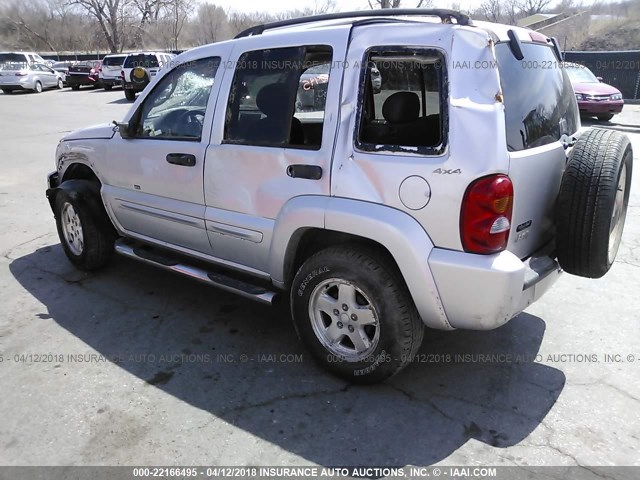 1J4GL58K82W106344 - 2002 JEEP LIBERTY LIMITED SILVER photo 3