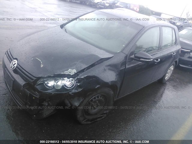 WVWDB7AJXAW091515 - 2010 VOLKSWAGEN GOLF BLACK photo 2