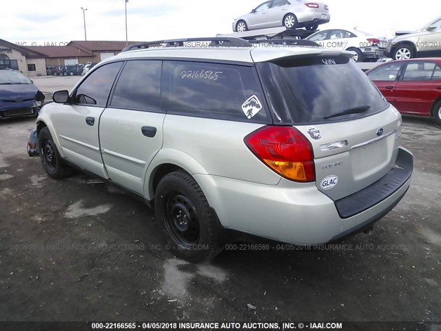 4S4BP61CX67325508 - 2006 SUBARU LEGACY OUTBACK 2.5I GOLD photo 3