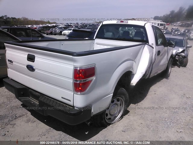 1FTMF1CM7EKF14878 - 2014 FORD F150 WHITE photo 4