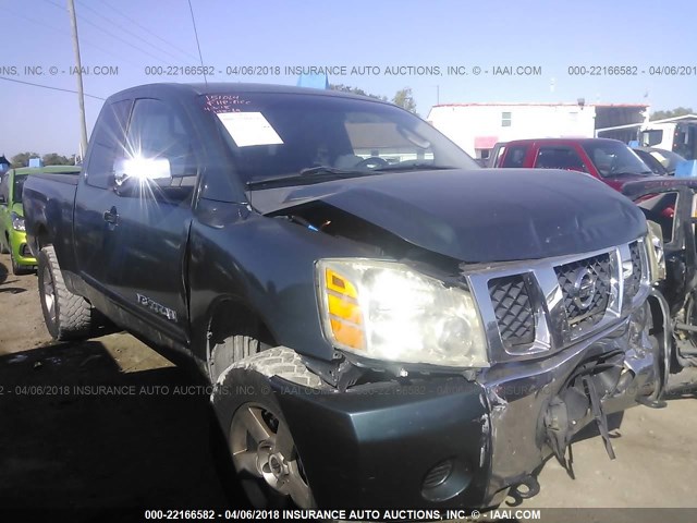 1N6BA06B65N519043 - 2005 NISSAN TITAN XE/SE/LE BLUE photo 1