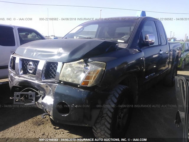 1N6BA06B65N519043 - 2005 NISSAN TITAN XE/SE/LE BLUE photo 2