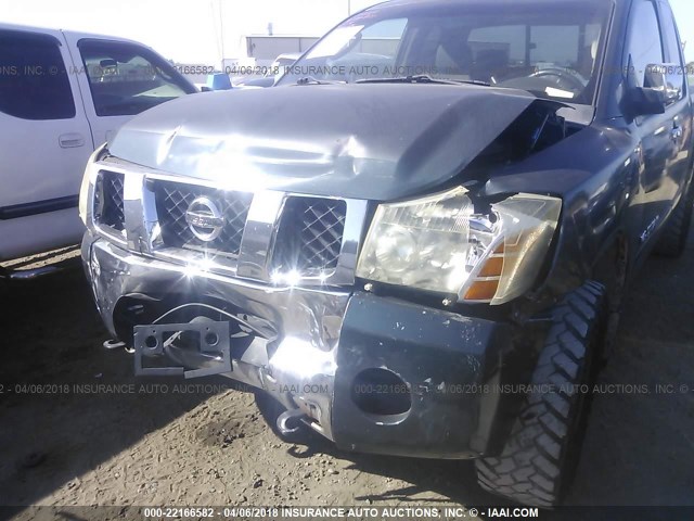 1N6BA06B65N519043 - 2005 NISSAN TITAN XE/SE/LE BLUE photo 6