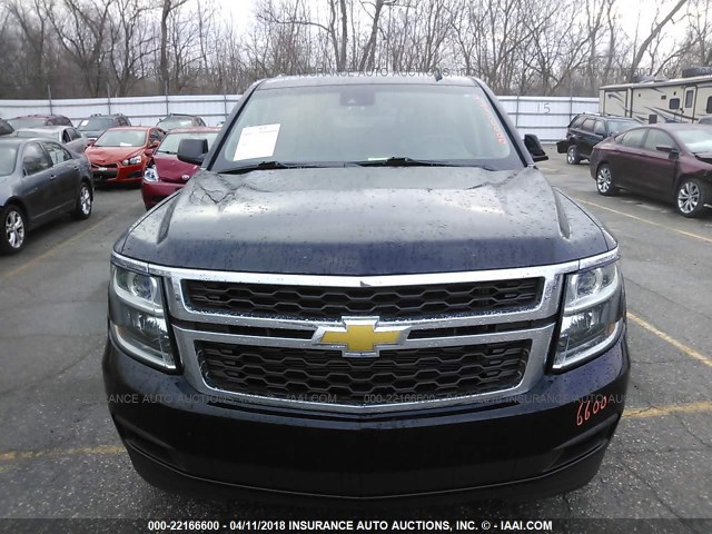 1GNSKJKC0FR260443 - 2015 CHEVROLET SUBURBAN K1500 LT BLACK photo 6