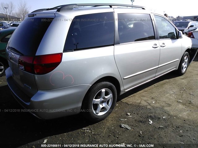 5TDZA22C54S003485 - 2004 TOYOTA SIENNA XLE/XLE LIMITED GRAY photo 4